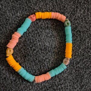 Colorful Beaded Skull Bracelet